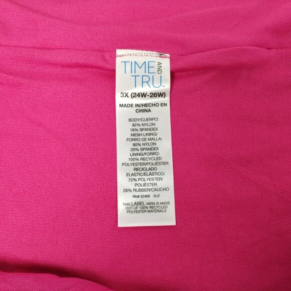 Time and Tru Womens 3X Summer Fuchsia High Rise bikini bottoms - Picture 4 of 5